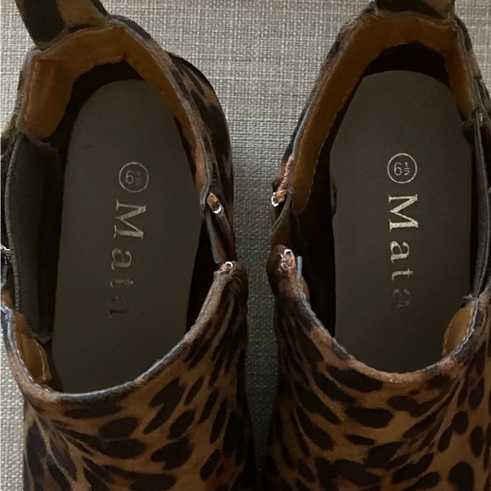 Mata Leopard Print Ankle Boot